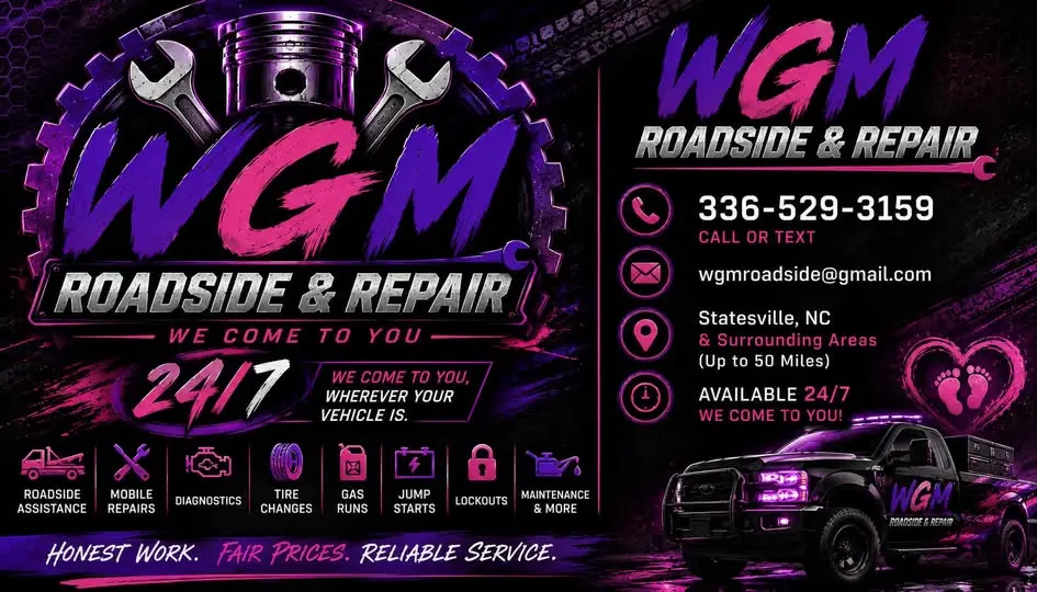 WGM Roadside and Repair service and contact information